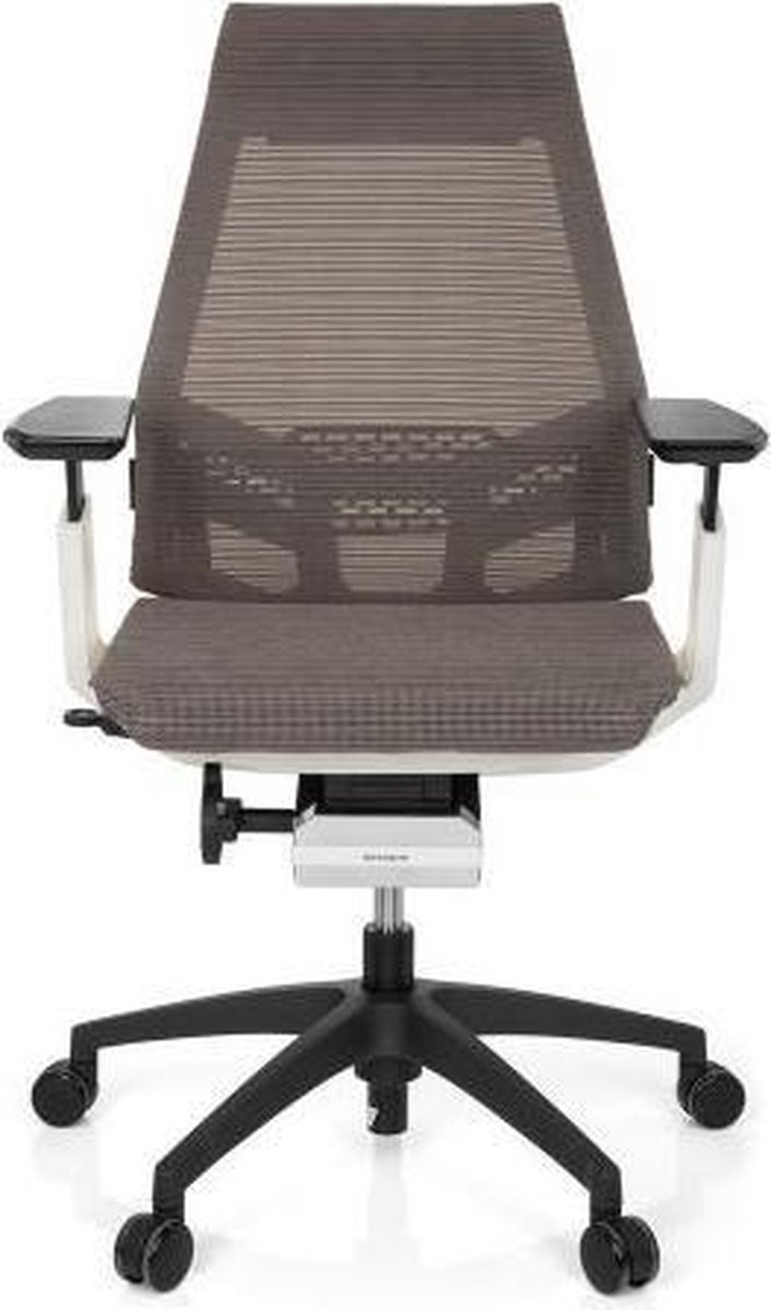Bureaustoel GENIDIA SMART WHITE netstof grijs hjh OFFICE
