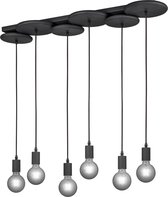 LED Hanglamp - Trion Diccus - E27 Fitting - Rechthoek - Mat Zwart - Aluminium - BES LED