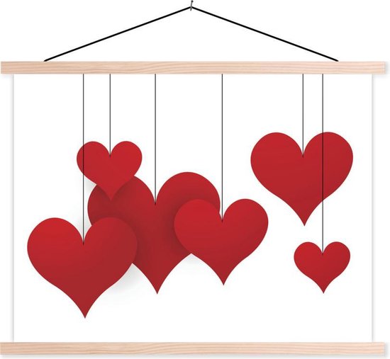 illustration de coeurs rouges sur fines lignes affiche scolaire lattes ...