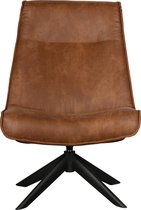 WOOOD Draaifauteuil Skyler - Kunstleer - Cognac - 94x67x85