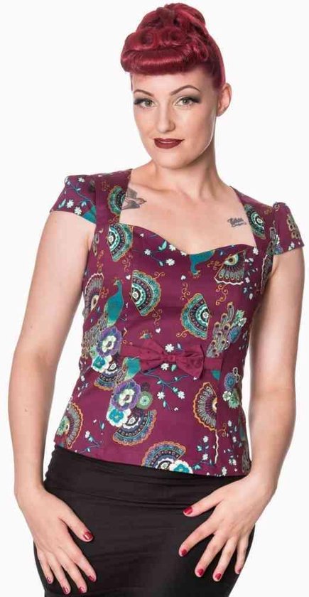 Dancing Days - FRANKIE Top - 2XL - Bordeaux rood