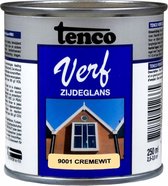 Tenco verf zijdeglans crèmewit (RAL 9001) - 250 ml