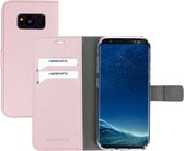 Mobiparts hoesje geschikt voor Samsung Galaxy S8 - Saffiano Wallet/Portemonnee hoesje - Magneet Sluiting - 3 Opbergvakken - Roze