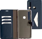 Mobiparts hoesje geschikt voor Samsung Galaxy A9 (2018) - Wallet/Boekhoesje - Eco Leer - Magneet Sluiting - Opberg vakken - Blauw