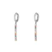 Oorbellen | Glitter and glamour | Zilver