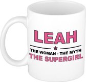 Leah The woman, The myth the supergirl cadeau koffie mok / thee beker 300 ml