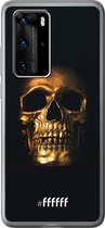 Huawei P40 Pro Hoesje Transparant TPU Case - Gold Skull #ffffff