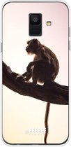 Samsung Galaxy A6 (2018) Hoesje Transparant TPU Case - Macaque #ffffff