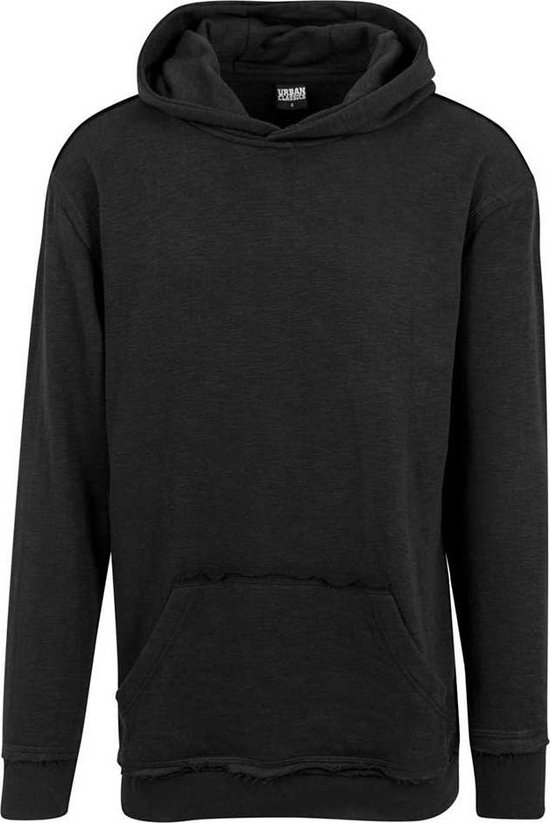Urban Classics Ladies Slub Terry High Neck Hoody - Black, Soft Cotton Blend