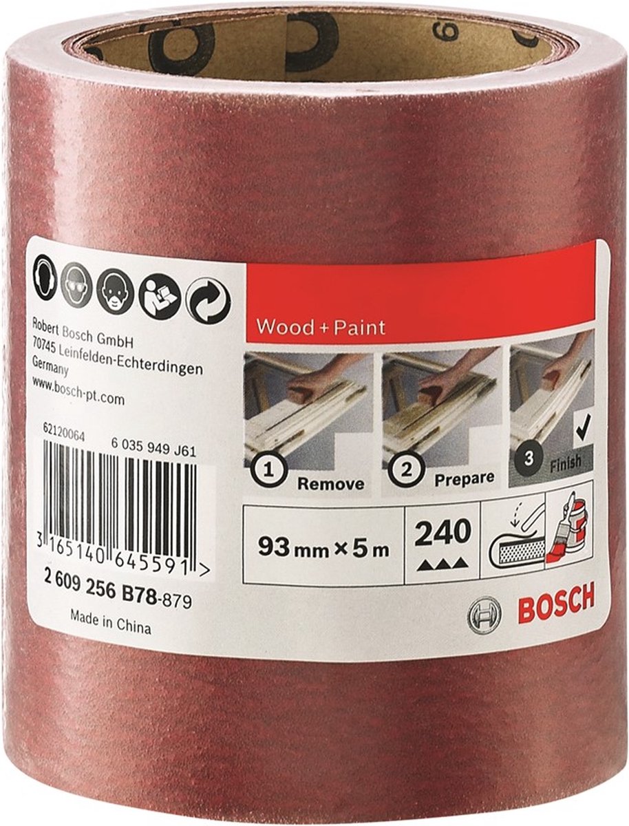 Bosch schuurrol hout 93 mm x 5 m - korrel 240