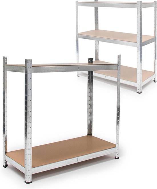 Relaxdays Schwerlastregal, 5 Ebenen, HBT 180x70x45 cm, 500 kg Tragkraft, Stahl, Lagerregal für