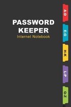 Password Keeper Internet Notebook