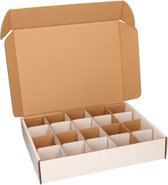 Hobby/knutsel materiaal sorteerdozen/opbergdozen met 20 vakjes - opbergdozen - met 20x 8 cm vakken