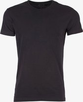 Unsigned heren T-shirt katoen/elastaan - Zwart - Maat XXL