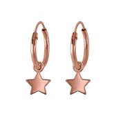 WeLoveSilver "Rose gold plated oorringen met ster" 925 sterling zilver