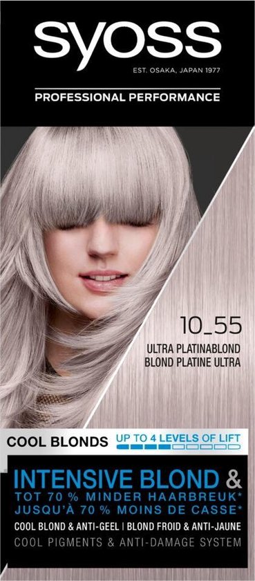 SYOSS Color Blond Cool Blonds 10-55 Ultra Platinum Blond - 1 stuk | bol