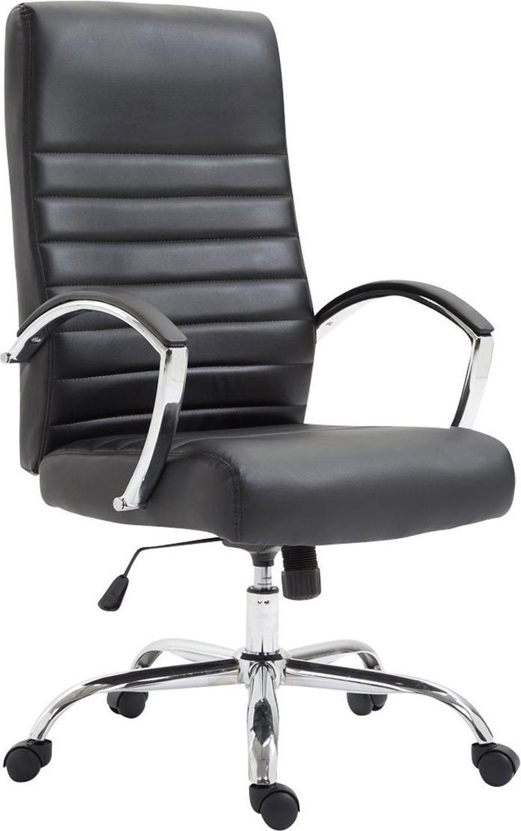 CLP XL Valais Bureaustoel - Ergonomisch - Met armleuningen - Voor volwassenen - Kunstleer - zwart