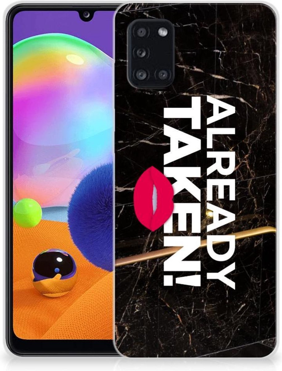 Samsung Galaxy A31 Siliconen hoesje met naam Already Taken Black