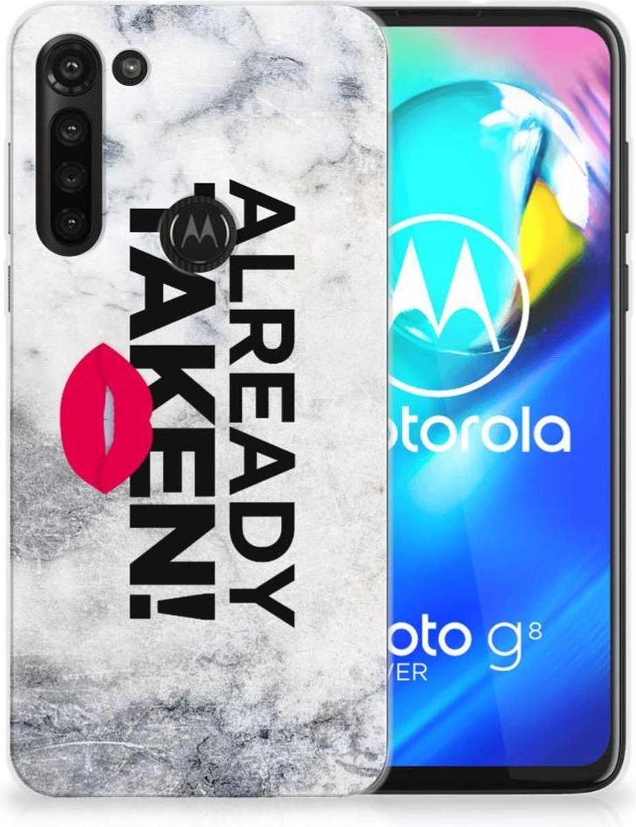 Motorola Moto G8 Power Siliconen hoesje met naam Already Taken White