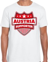 Austria supporter schild t-shirt wit voor heren - Oostenrijk landen t-shirt / kleding - EK / WK / Olympische spelen outfit M