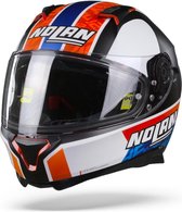 Nolan N87 Gemini 95 Rins Flat Black White Orange Blue Integraalhelm - Motorhelm - Maat M