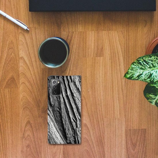 Étui Smartphone Samsung Galaxy Note20 Étui Portefeuille Écorce d'arbre