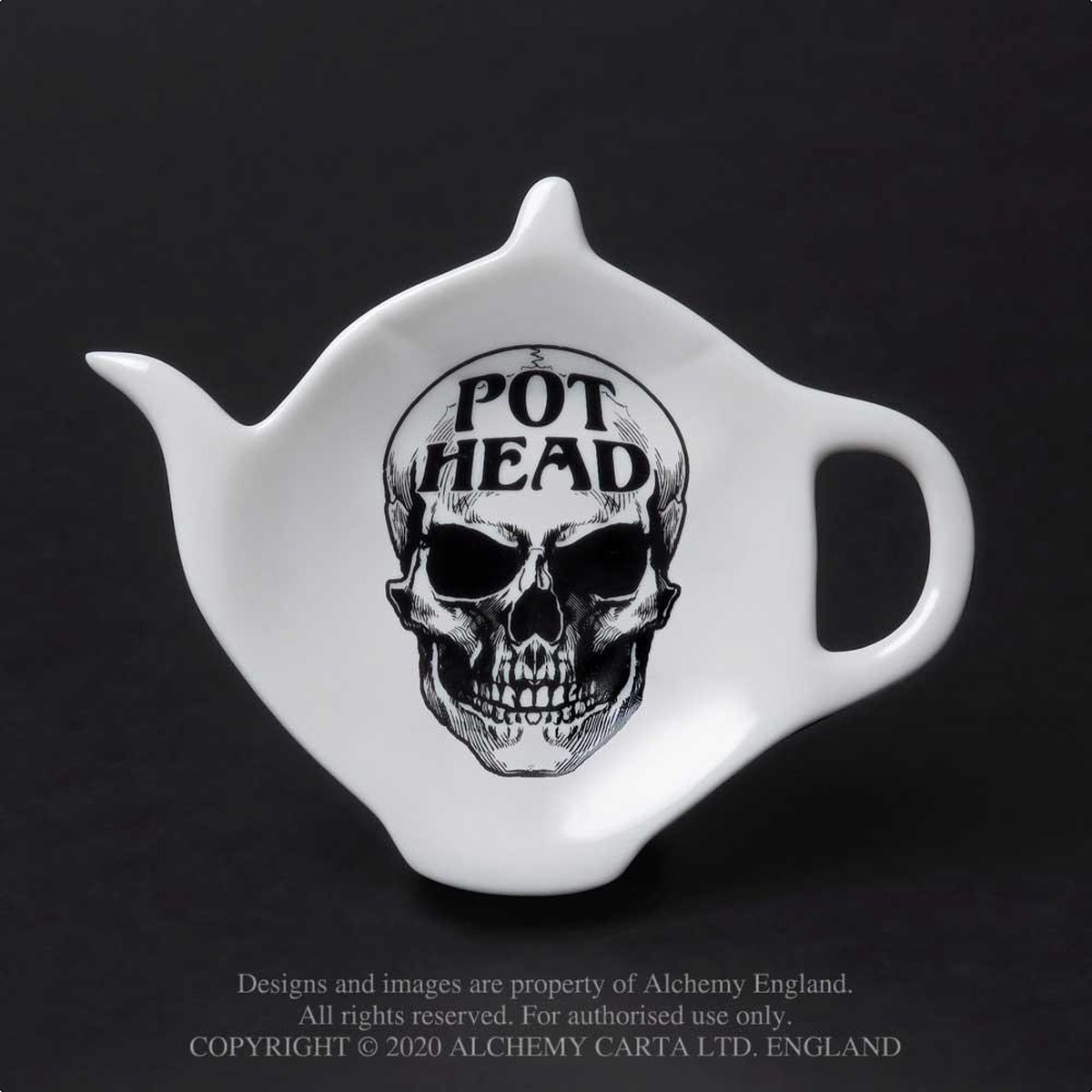 Alchemy - Pot Head Theelepel/Theezak houder - Wit/Zwart - Alchemy