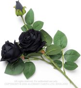 Alchemy - Black Rose Spray Ornament - Zwart
