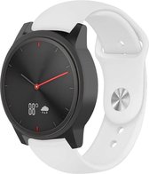 Siliconen Smartwatch bandje - Geschikt voor  Garmin Vivomove HR sport band - wit - Horlogeband / Polsband / Armband