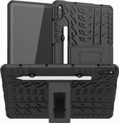 Rugged Kickstand Back Cover - Geschikt voor Huawei MatePad 10.4 Hoesje - Zwart
