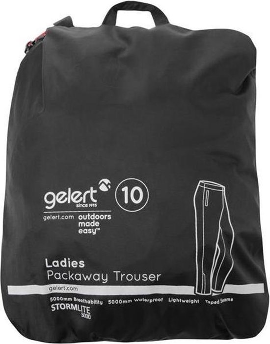Gelert - Packaway Regenbroek - Dames - Zwart - M - Gelert