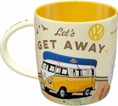 Nostalgic Art koffietas VW Bulli Let's Get Away