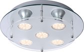 Lucide READY-LED - Plafonnière - Ø 30 cm - LED - GU10 - 5x5W 3000K - Chroom