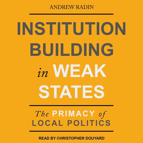 Institution Building in Weak States - cover