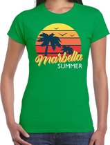 Marbella zomer t-shirt / shirt Marbella summer voor dames - groen - Marbella beach party outfit / vakantie kleding /  strandfeest shirt S