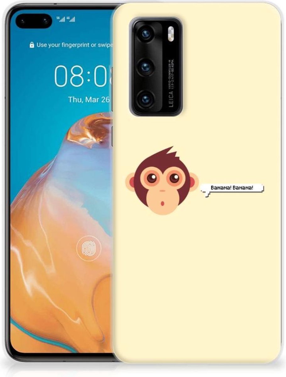 Huawei P40 Telefoonhoesje met Naam Monkey