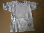 Petit bateau , onderhemd : t-shirt korte mouw grijst 2 jaar 86