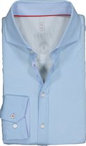 DESOTO slim fit overhemd - stretch tricot - lichtblauw structuur - Strijkvrij - Boordmaat: 37/38