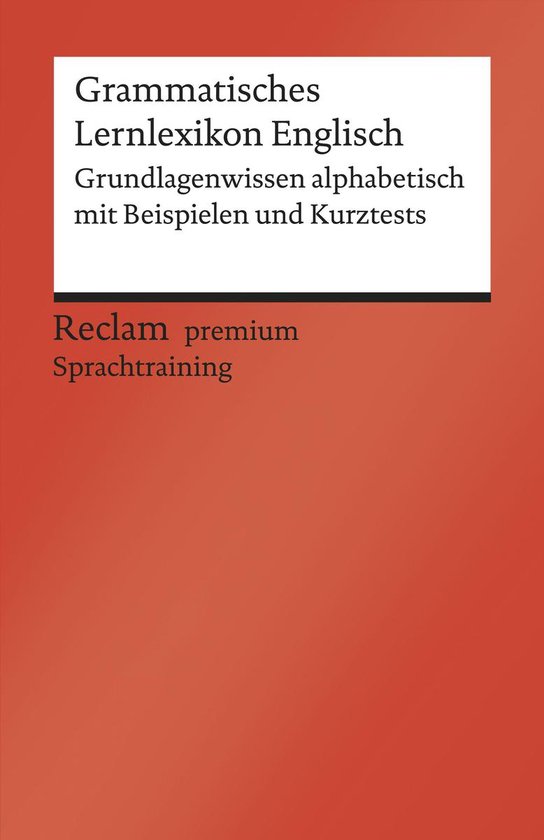 Reclams Universal-Bibliothek - Grammatisches Lernlexikon Eng ... - cover