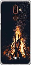 Nokia 7 Plus Hoesje Transparant TPU Case - Bonfire #ffffff