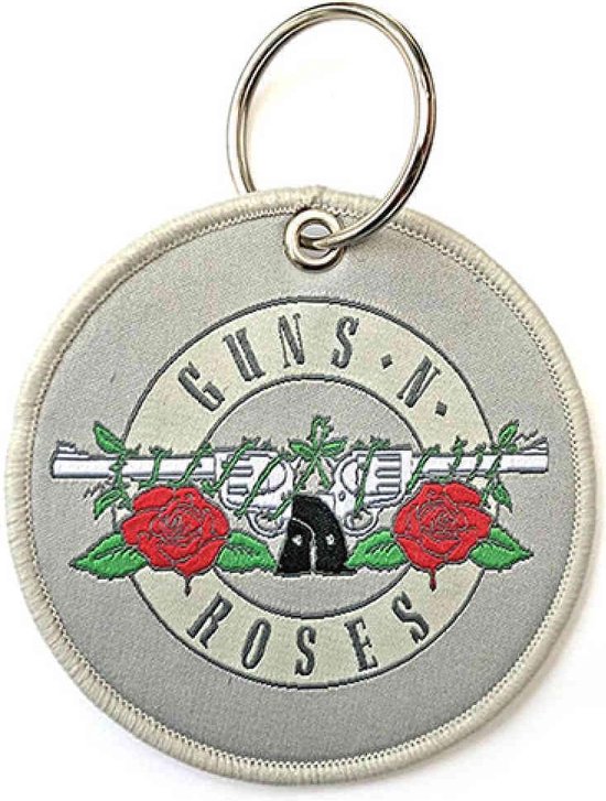 Guns N' Roses - Silver Circle Logo Sleutelhanger - Grijs