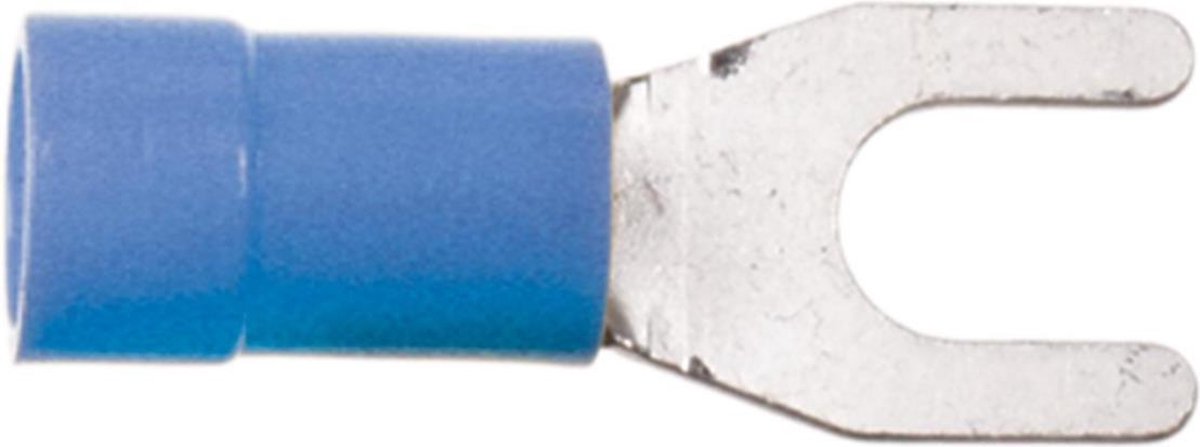Vork Kabelschoen Blauw 1.5 - 2.5 mm² / Breedte 4.0mm (100 stuks)