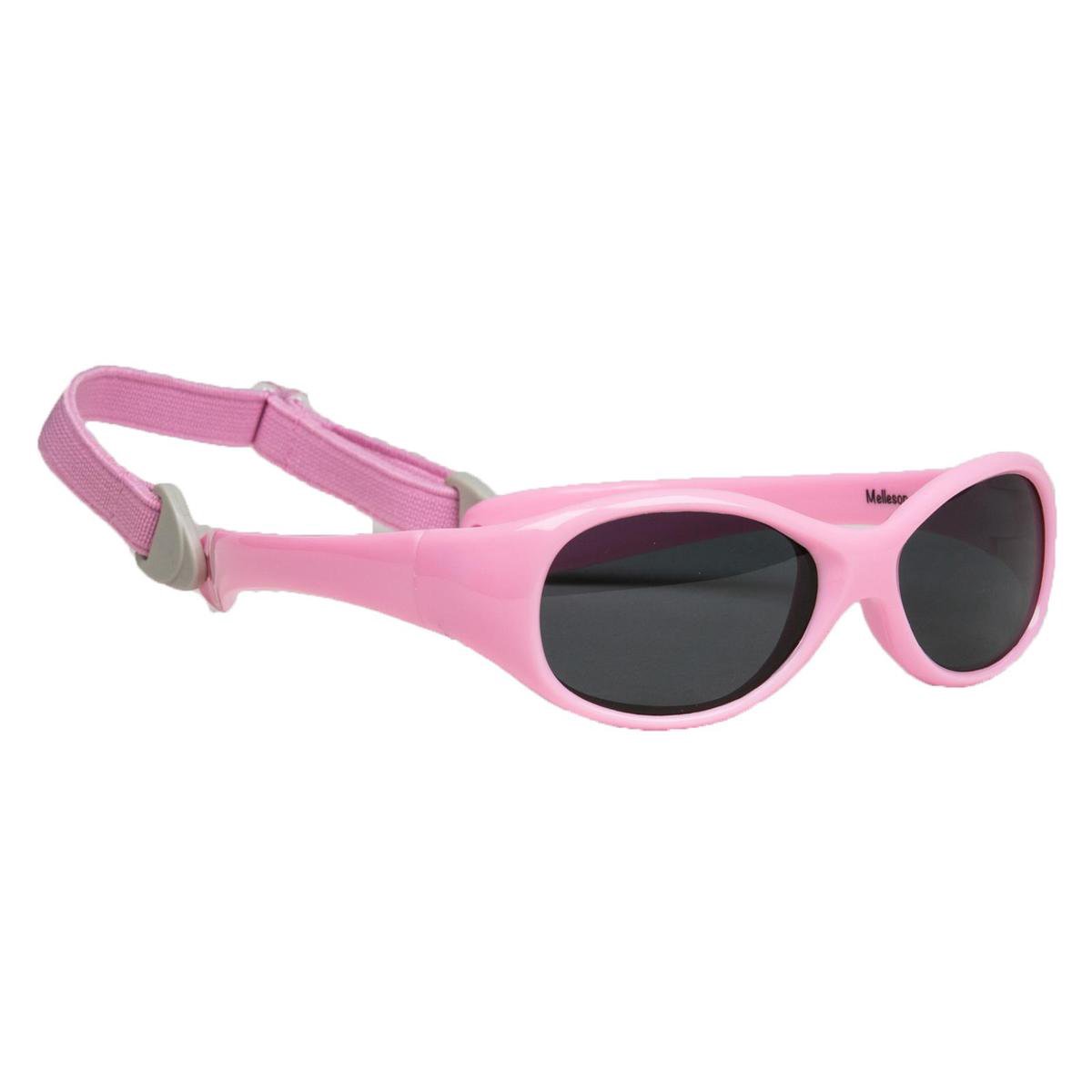 Melleson Eyewear baby zonnebril Noah met band 0-1 jaar - roze