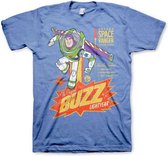 Disney Toy Story Heren Tshirt -S- The Original Buzz Lightyear Blauw