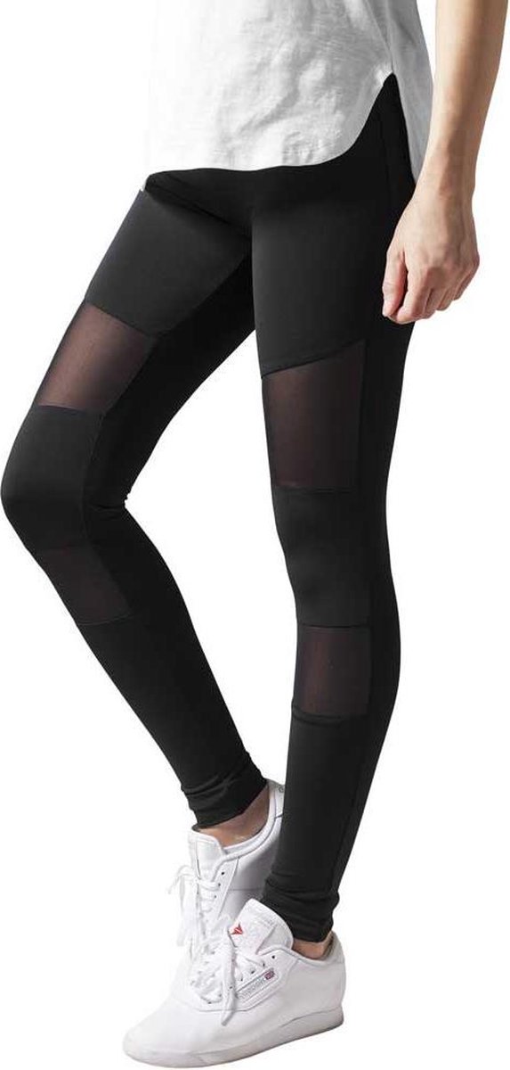 Urban Classics Tech Mesh Dames Legging – 4XL Zwart