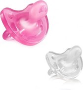 Chicco Fopspeen Physio Soft Roze/transparant 6 Maanden 2 Stuks