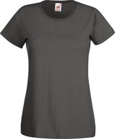 Fruit Of The Loom Dames / Vrouwen Damens-Fit Valueweight T-shirt met korte mouwen (Licht Graphite)