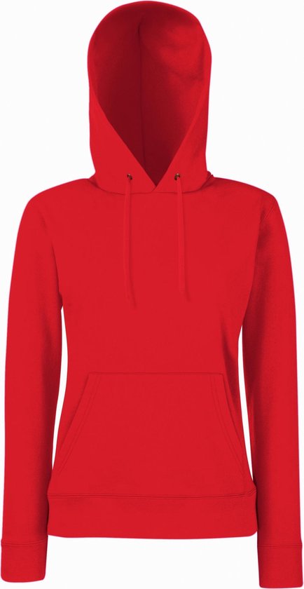 Fruit of the Loom - Lady-Fit Classic Hoodie - Rood - XXL