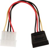 Valueline VLCP73500V015 Interne Stroom Adapterkabel Sata 15-pins Vrouwelijk - Molex Mannelijk 0,15 M Veelkleurig