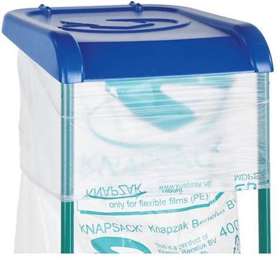 Deksel knapzakhouder 400 liter blauw